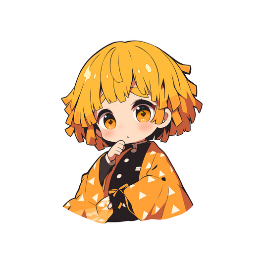 demon slayer zenitsu chibi sticker