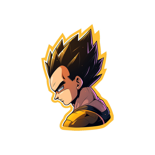 dragon ball vegeta yellow stroke sticker