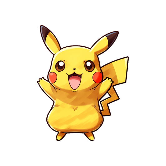 drawn happy pikachu pokemon sticker