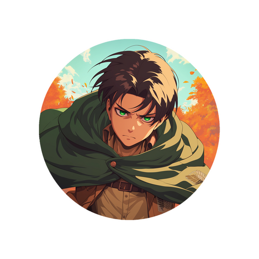 eren yeager scouting legion round sticker