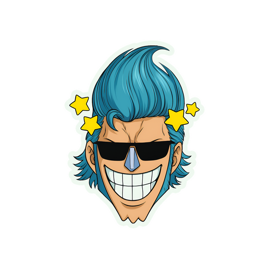 franky head one piece sticker