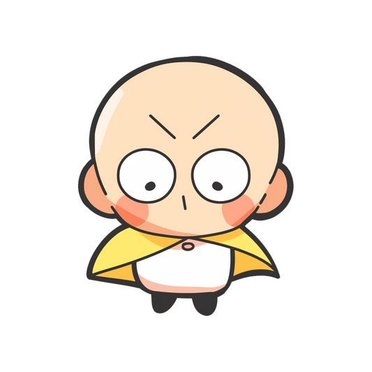 funny saitama minimalist doodle sticker