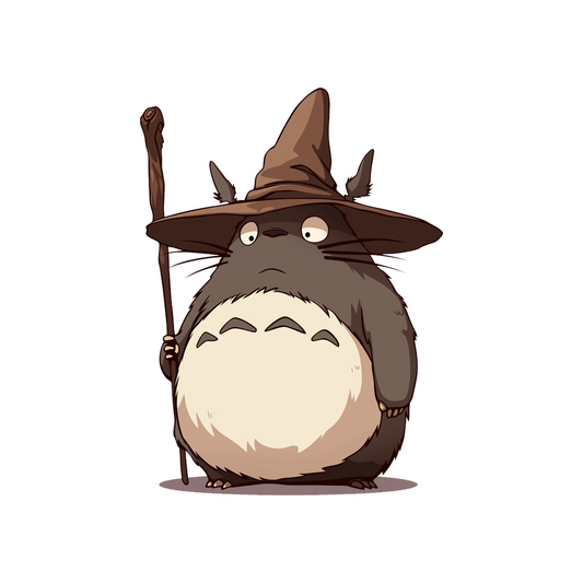 funny totoro gandalf hat sticker