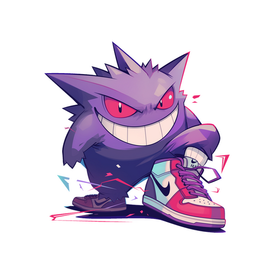 gengar nike sneaker left sticker