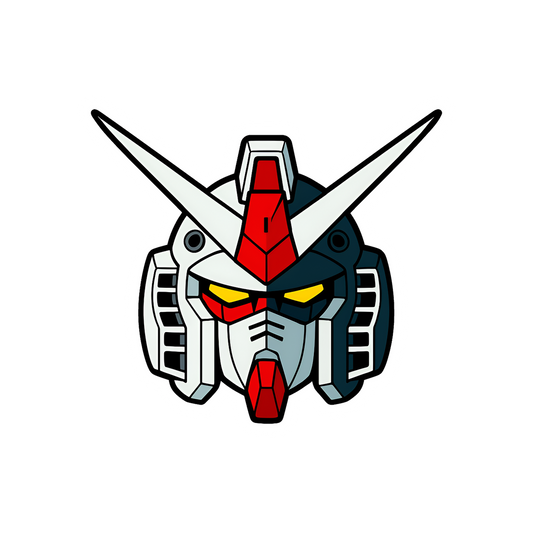 gundam head mecha anime sticker