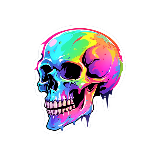 halloween colorful skull sticker