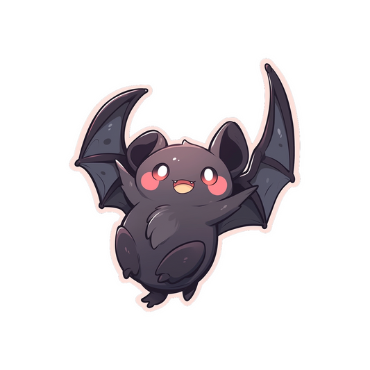 halloween cute black bat sticker