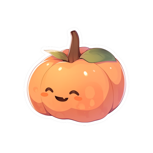 halloween cute smiling pumpkin sticker