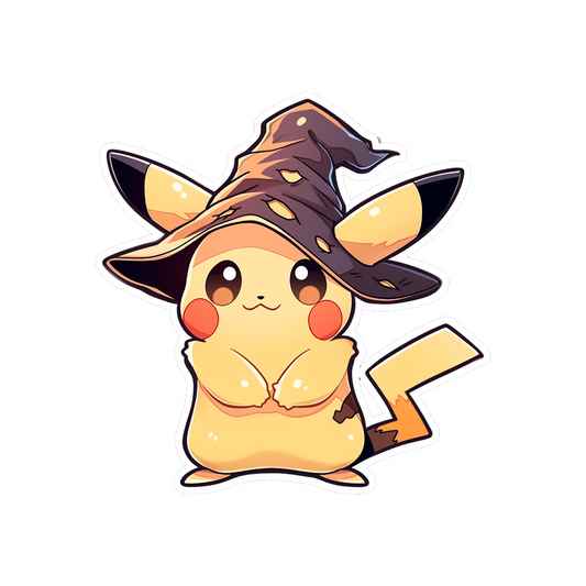 halloween pikachu with witch hat sticker