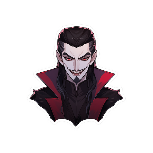 halloween smiling dracula sticker