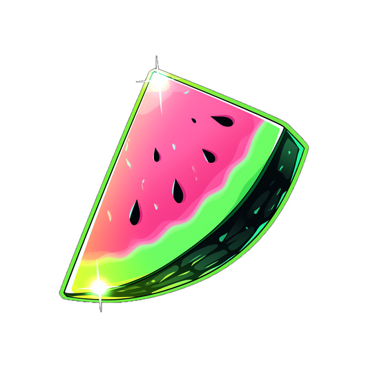 handful of watermelon green stroke sticker