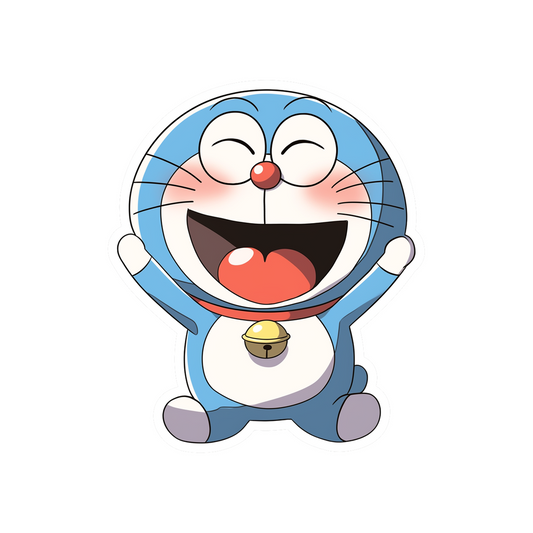 happy doraemon sticker