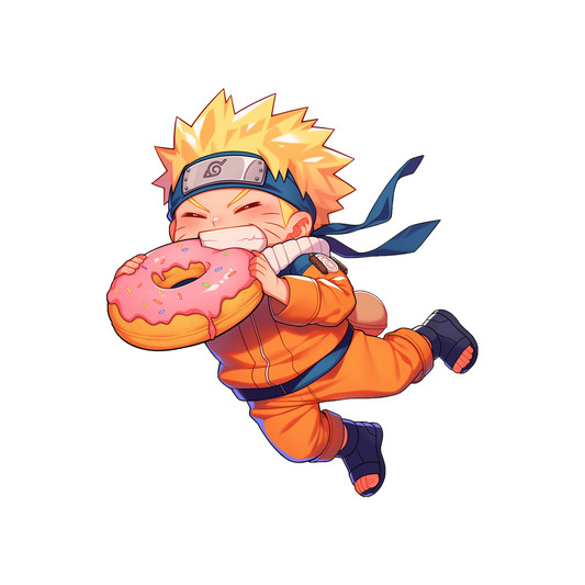 happy naruto with donut sticker