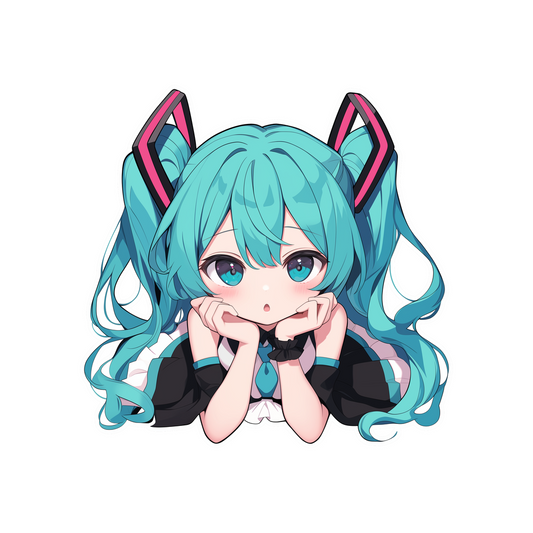 hatsune miku cute anime girl clipart sticker