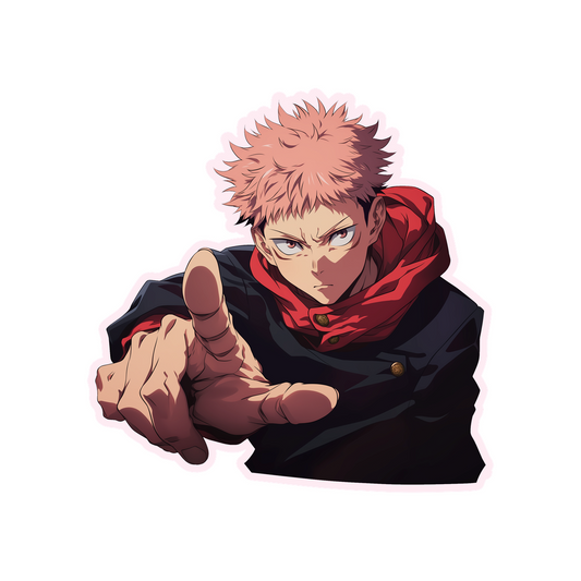 itadori pointing jujutsu kaisen sticker