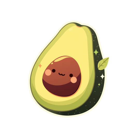 kawaii avocado cute fruit sticker