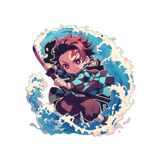 kimetsu no yaiba tanjiro focused attack sticker
