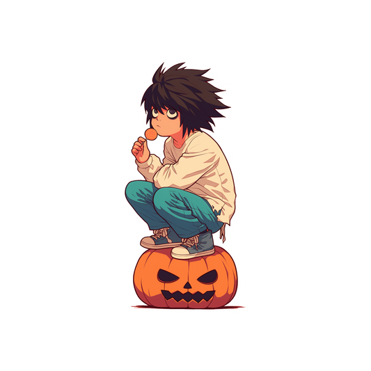 l death note halloween pumpkin sticker