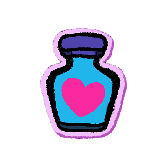 love potion bottle heart magic sticker