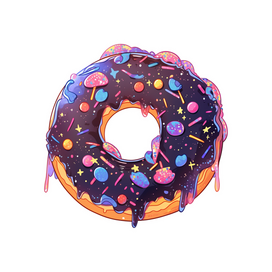 melting chocolate donut sticker