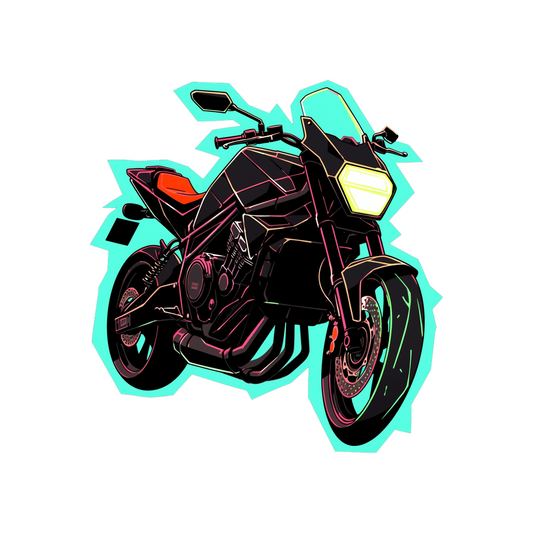motorcycle turquoise stroke sticker