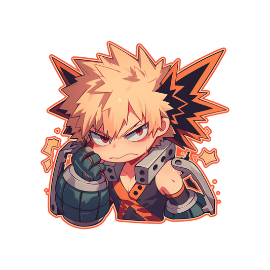 my hero academia chibi bakugo sticker