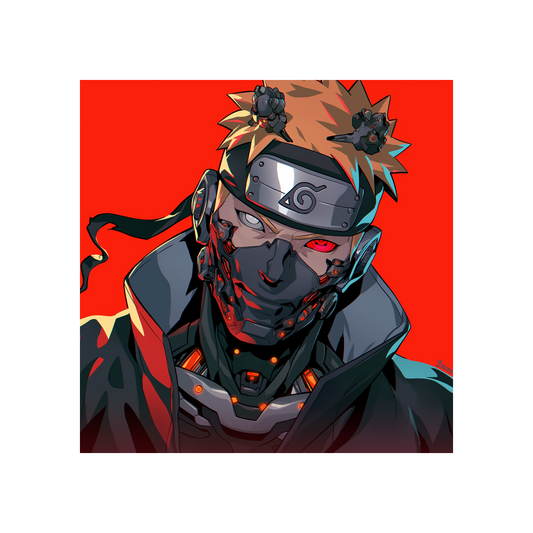 naruto cyberpunk style anime sticker