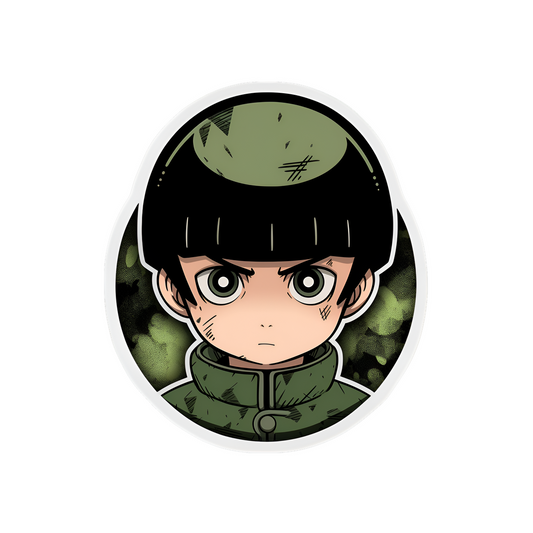 naruto rock lee round sticker