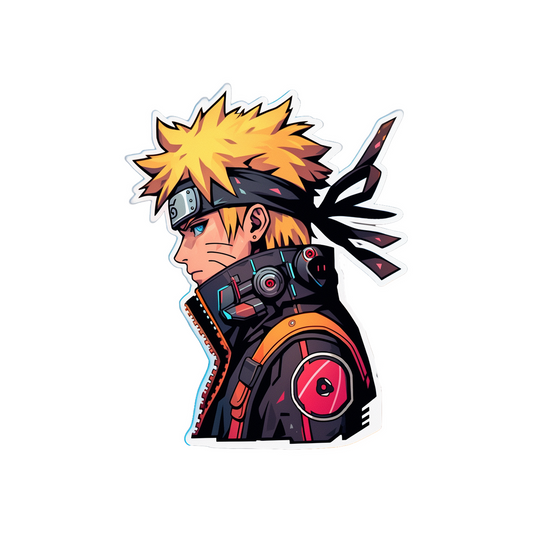 naruto uzumaki in cyberpunk style sticker