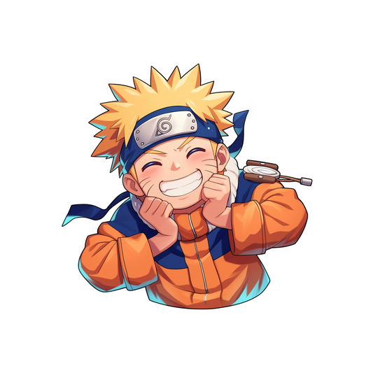 naruto uzumaki smiling anime sticker