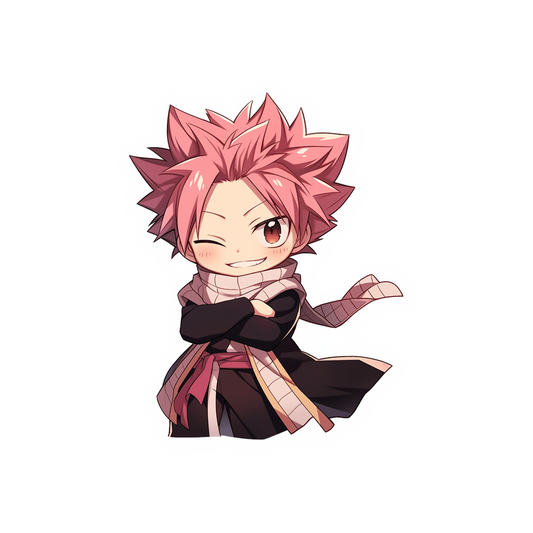 natsu dragneel winking face sticker