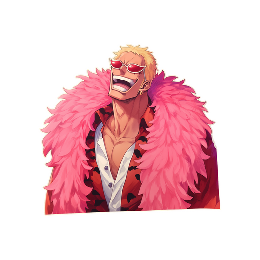 one piece doflamingo laughing sticker