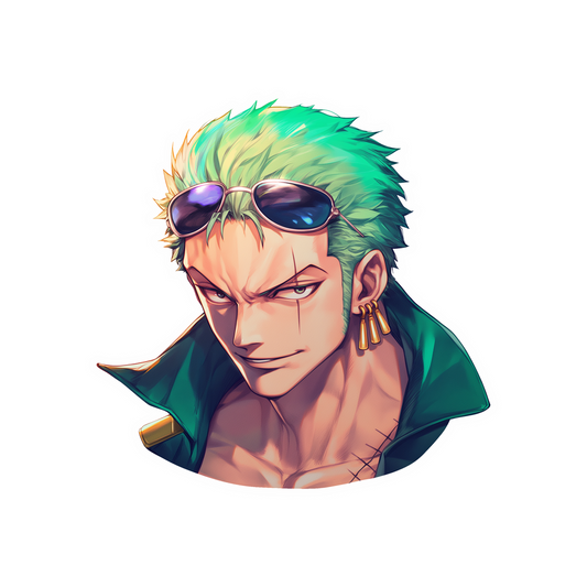 one piece stunning zoro anime sticker