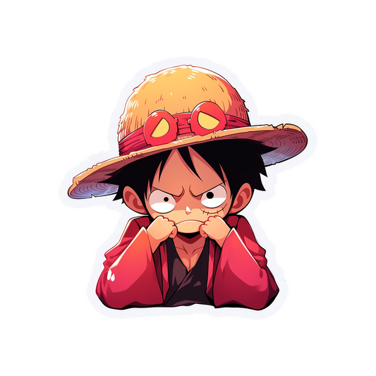 one piece upset monkey d luffy sticker