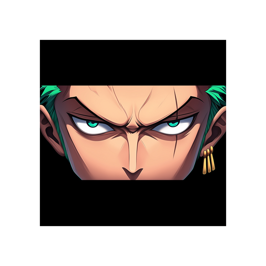 one piece zoro intense stare sticker