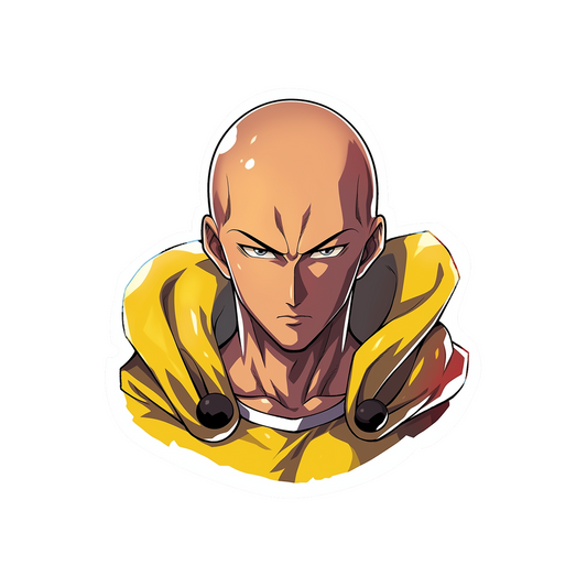 one punch man saitama detailed sticker