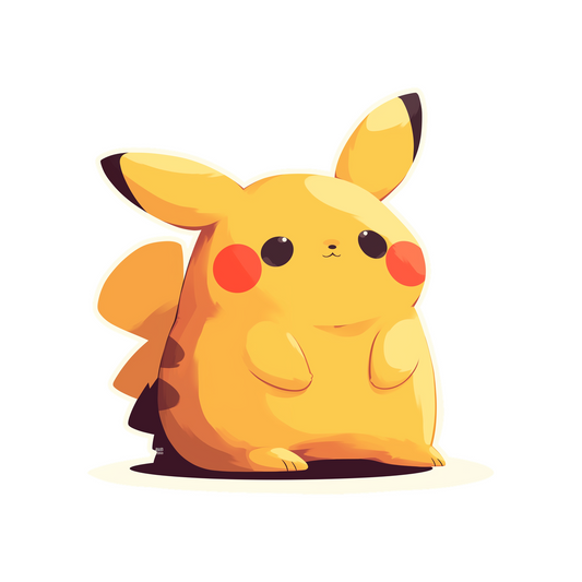 pikachu fat cute style sticker