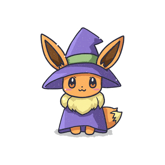 pokemon eevee witch hat halloween sticker