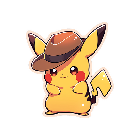 pokemon pikachu in hat sticker