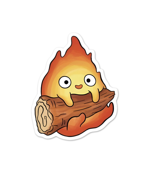 Calcifer Howls Moving Castle Laptop Mobile Stickers