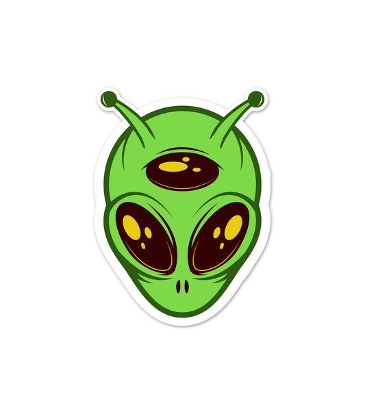 Alien Head Sticker