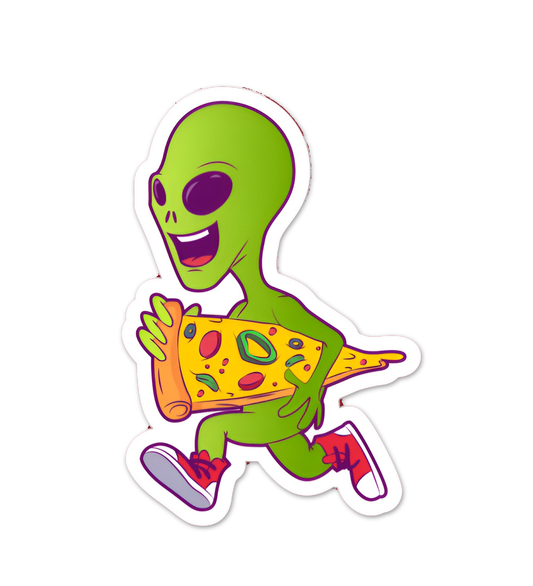 Alien Stealing Pizza
