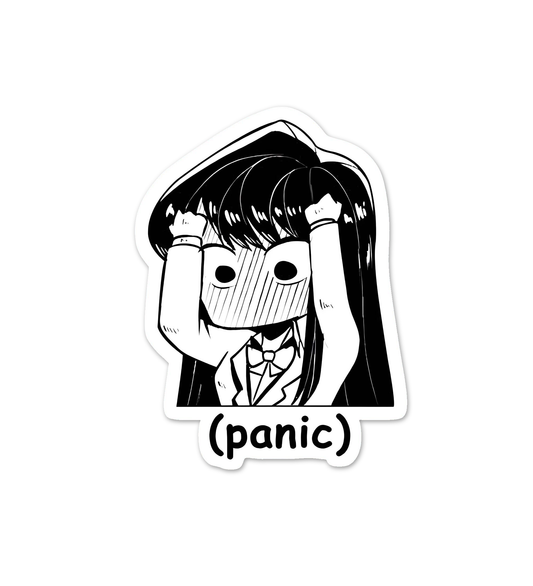 Anime Girl Panic Sticker