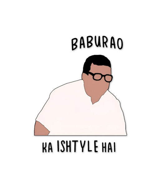 Baburao Ka Ishtyle Laptop Phone Sticker