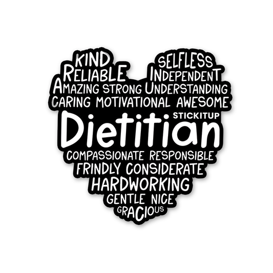 Amazing Dietitian Heart Word Cloud