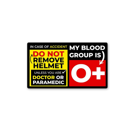 Emergency Blood Group O+ Safety Decal