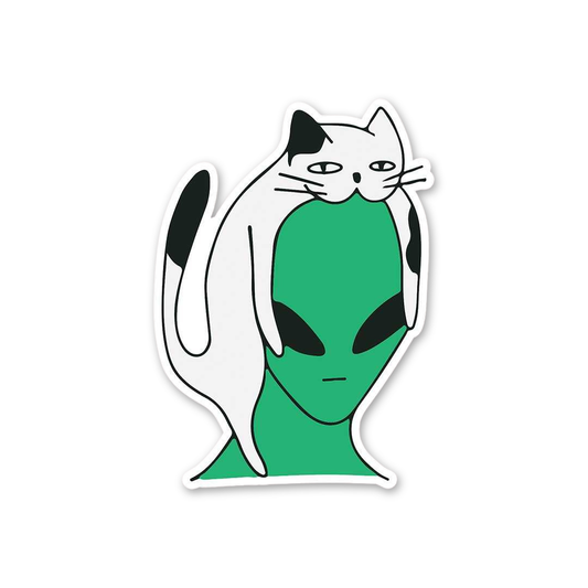 Cat Wearing Alien Hat