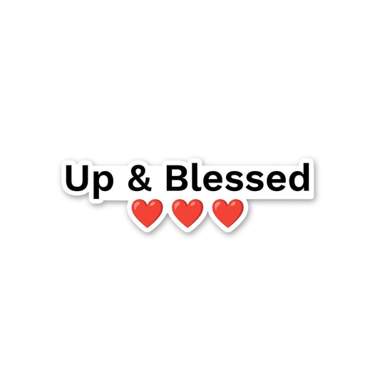 Up & Blessed Heart Sticker