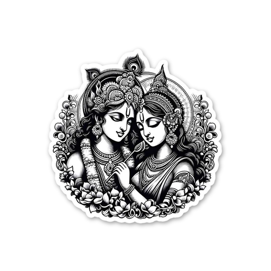 Divine Radha Krishna Embrace