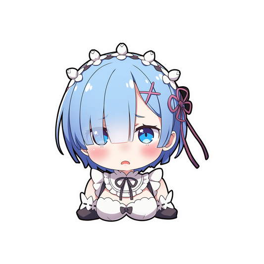 re zero sad kawaii rem sticker